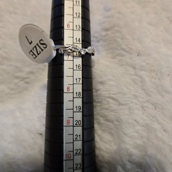 New Elegant Boho 925 Sterling Silver  Moss Agate Promise Ring Set, Natural Stone - Picture 3 of 3